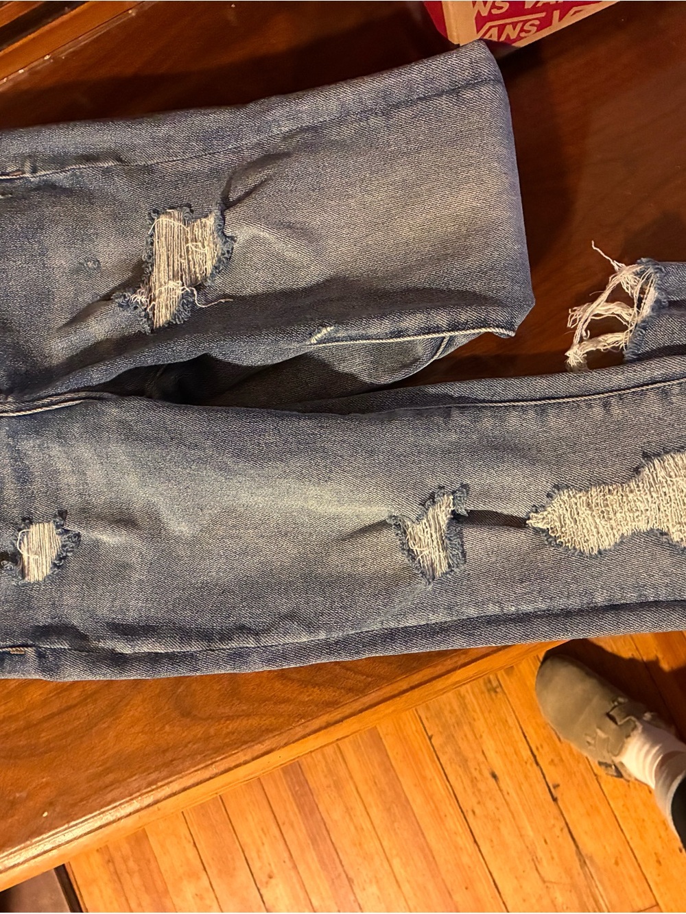Women’s Distressed Blue Denim Jeans